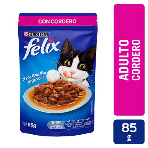 Alimento Húmedo Felix, Cordero - 85g