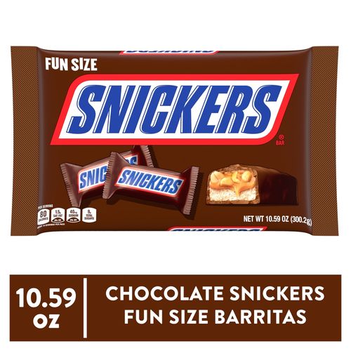 Chocolate Snickers Fun Size Barritas - 300.2 g