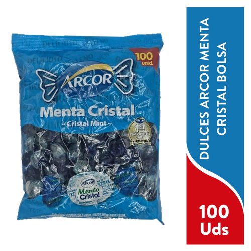 Dulces Arcor Menta Cristal Bolsa - 100 uds
