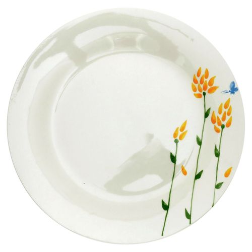 Plato Haus De Porcelana Con Diseño - 9.5 Pulgadas