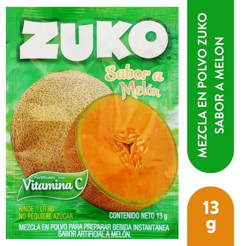 Bebida Zuko en polvo sabor melón - 13 g