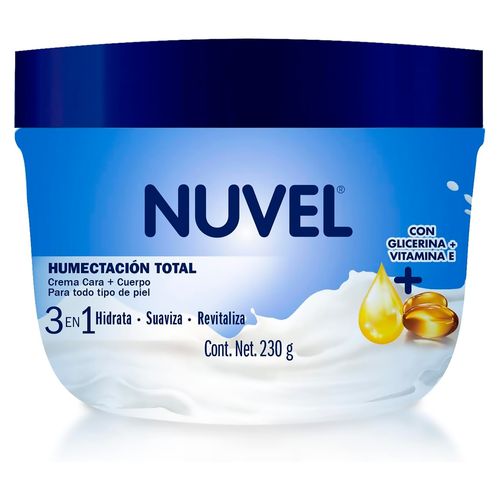 Crema Nuvel 3 En 1 Glicerina 230ml