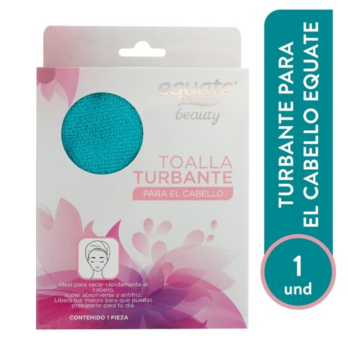 Toalla Para Cabello Tipo Turbante Marca Equate - Unidad