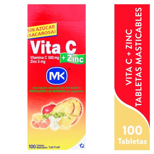 Vita C Zinc X 100 Tuti Fruti