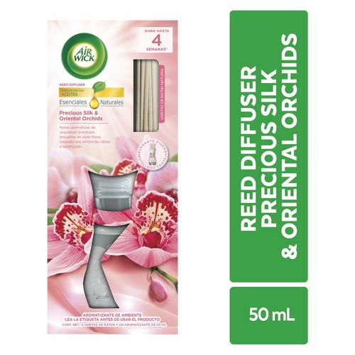 Aromatizante Ambiental Air Wick Reed Diffuser Precious Silk & Oriental Orchids - 50 ml