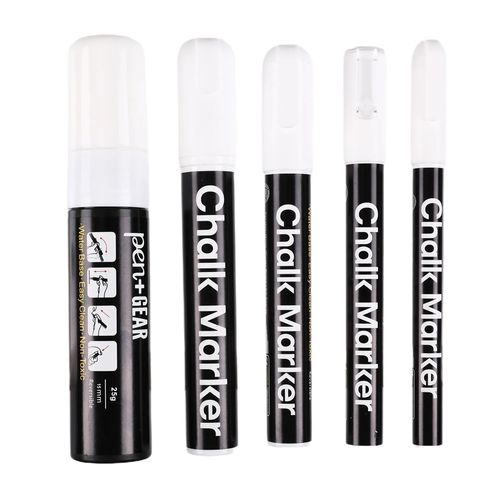 Tiza Pen + Gear blancas - 5 Pzas