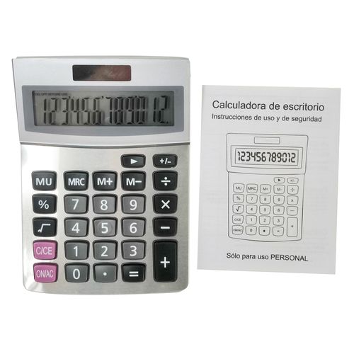 Calculadora básica Pen + Gear solar de 12 dígitos