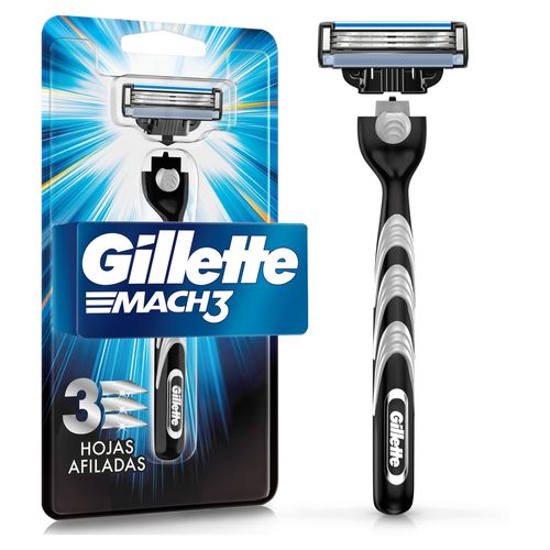 Rasuradora Gillette Mach3 con 3 Hojas para rasurar la Barba, 1 Ud