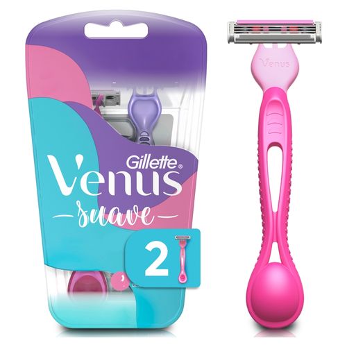 Rasuradora para Mujer Gillette Venus Suave con Aloe y 3 Hojas 2 Uds