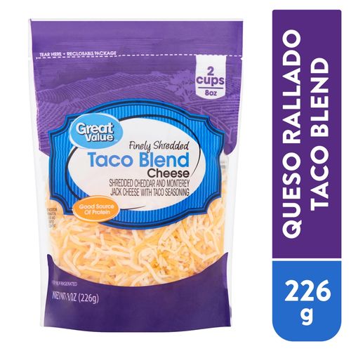 Queso Great Value Rallado Para Taco - 227gr