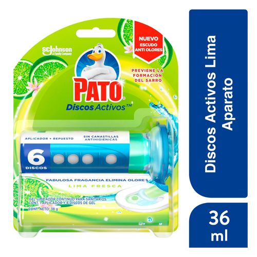 Discos Pato Baños Activos Cítrico Con Un Aplicador - 36ml