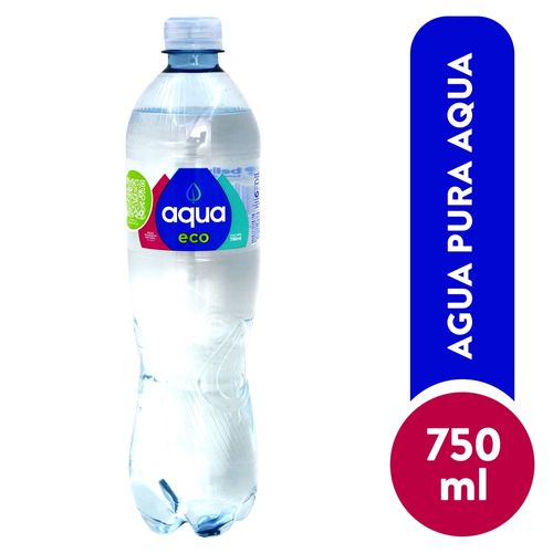 Agua pura Aqua eco te hace bien botella plástica - 750 ml