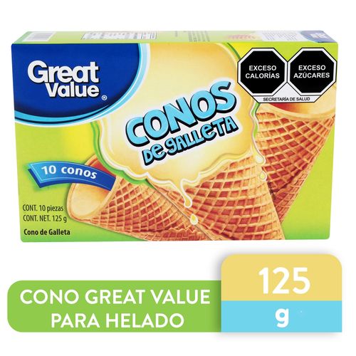 Cono Great Value Para Helado - 10 unidades