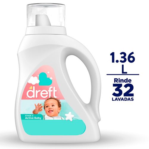 Detergente Líquido Para Ropa Dreft Stage 2: Bebé Activo , 32 cargas - 1.36L