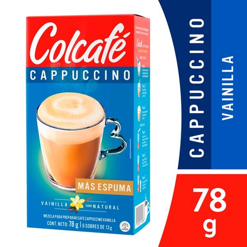 Café Marca Colcafé Cappuccino Sabor Vainilla - 78g