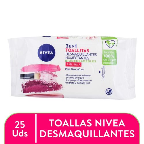 Toallas Desmaquillantes Nivea Para Piel Seca - 25 Unidades