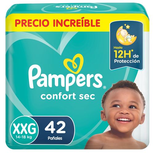 Pañales Pampers Confort Sec Talla XXG - 42 uds