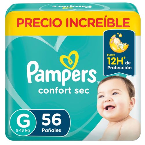 Pañales Pampers Confort Sec Talla G - 56 uds