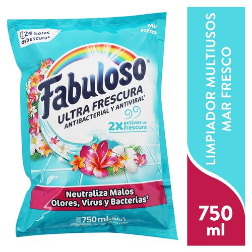 Limpiador Liq Fabuloso Sachet Mar 750 Ml