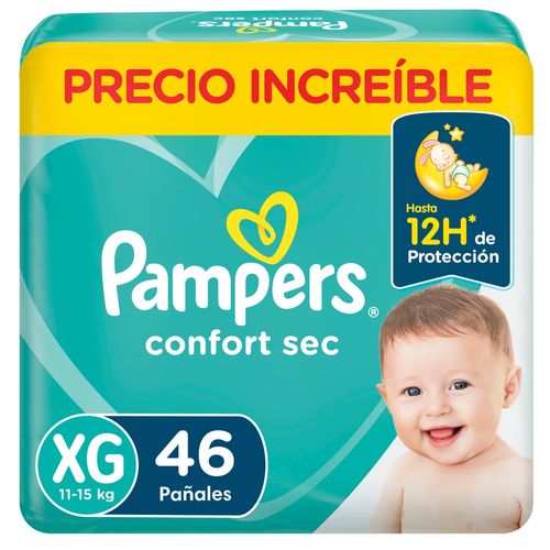 Pañales Pampers Confort Sec Talla XG - 46 uds