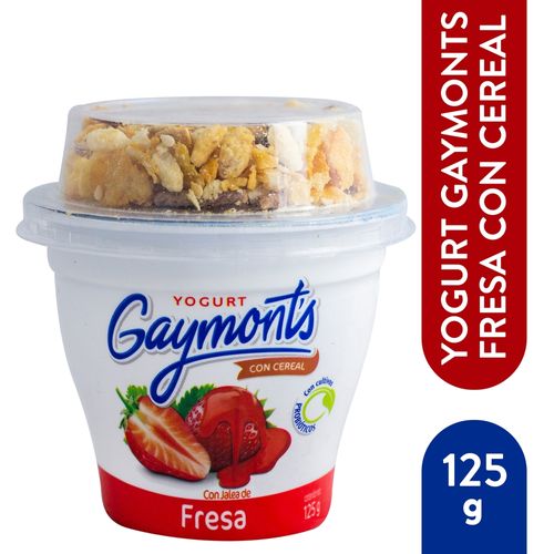 Yogurt Gaymonts Sabor Fresa Con Cereal - 125 g