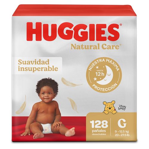 Pañales Huggies Natural Care Etapa 3/G - 128 Unidades