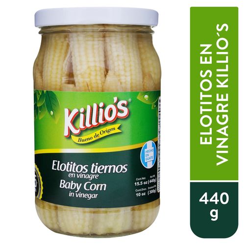 Elotitos Killios tiernos enteros en vinagre - 454 g