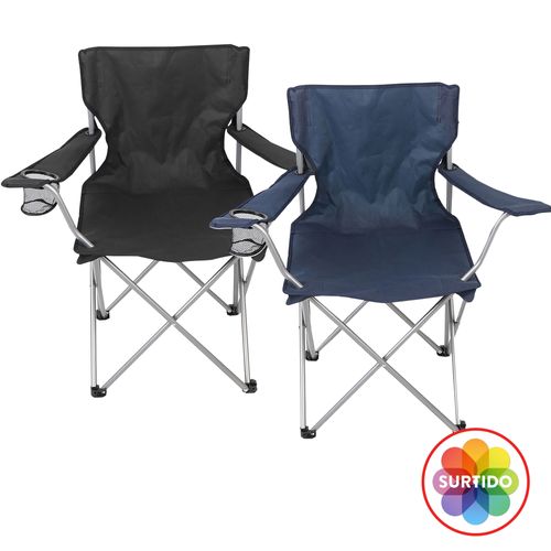 Silla Plegable Ozark Trail Con Brazos Color Negro 81cm - 102kg