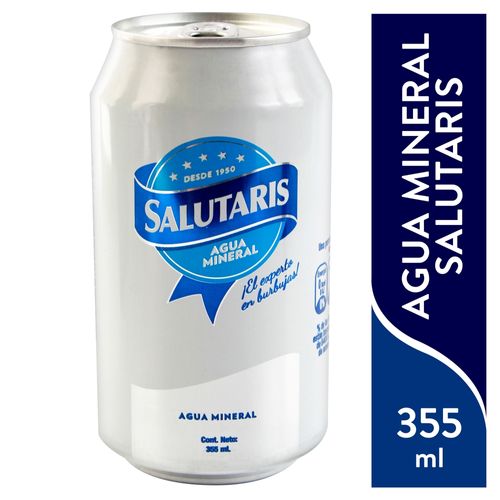 Agua mineral Salutaris bebida carbonatada en lata - 355 ml