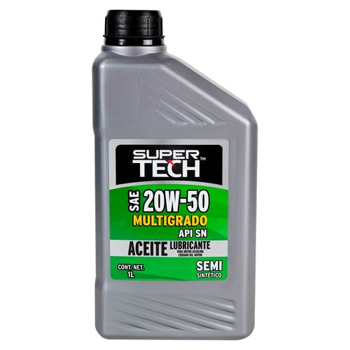 Aceite Supertech 20W50 Semi Sintetico -1L