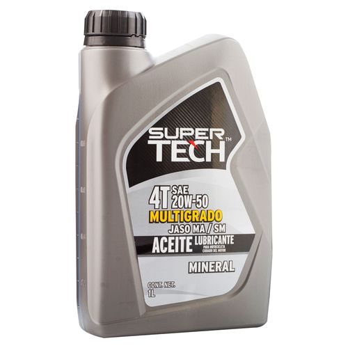 Aceite Mineral Supertech 4T 20W50 - 1 L