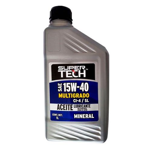 Aceite Supertech 15W40 Mineral Lt