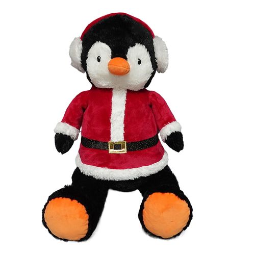 Peluche Pinguino Traje Navidad 77Cm