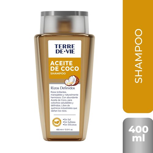 Shampoo Terre de Vie rizos definidos con aceite de coco - 400 ml