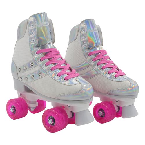 Patines Next silver glam para niña de 4 ruedas