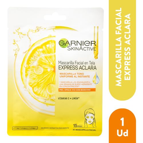 Mascarilla Express Aclarante Garnier Vitamina C - 28 g