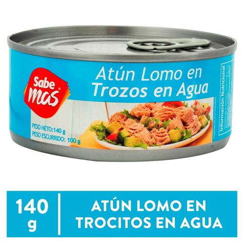 Atún Sabemas lomo en trocitos en agua - 140 g