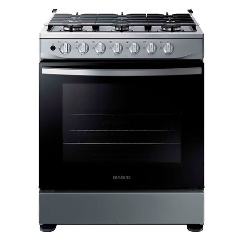 Cocina a gas Samsung 6 quemadores con horno de acero inoxidable