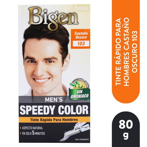 Tinte para cabello Bigen mens speedy color 103 castaño - 80 g