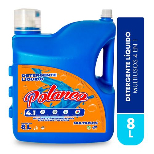 Detergente Concentrado Polanco Ropa Blanca Y De Color 4En1 - 8lt