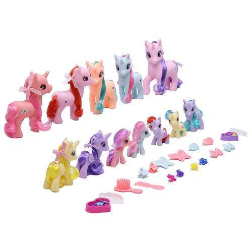 Set Wonder Pony Land unicornios y ponis con accesorios - 12 Pzas