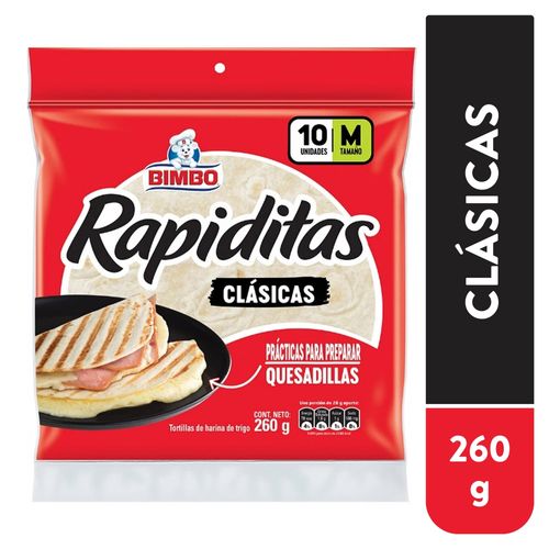 Tortilla De Harina Bimbo Tamaño Mediana 10 Unidades - 260g