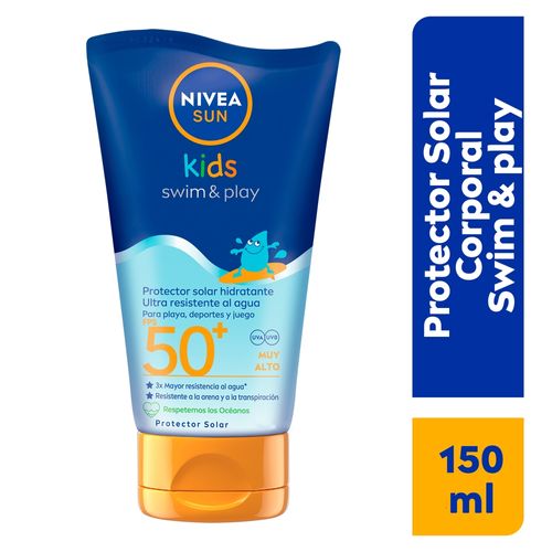 Protector Solar Nivea Sun Kids Corporal Swim & Play - 150 ml