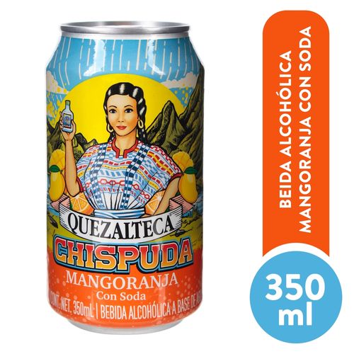 Bebida alcohólica Quezalteca chispuda mangoranja lata - 350 ml