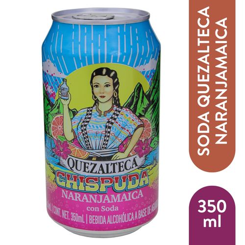 Licor Quezalteca sabor Naranjamaica lata - 350 ml