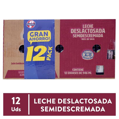 Leche Foremost Deslactosada 946ml 12 Pk