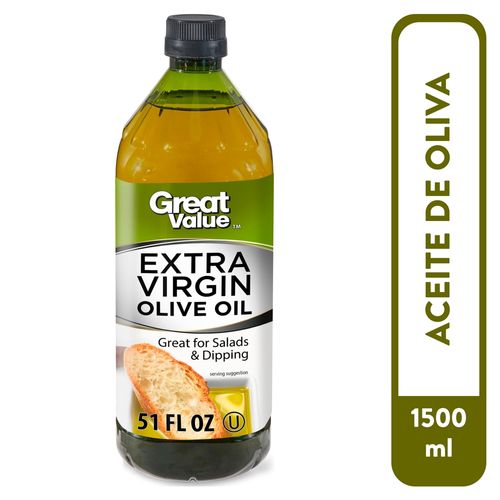 Aceite De Oliva Extra Virgen Great Value - 1500 ml