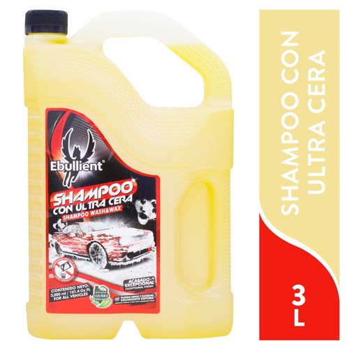 Shampoo para carro Ebullient con ultra cera - 3000 ml