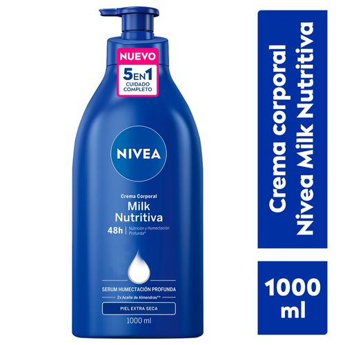 Crema Corporal Nivea Humectante Body Milk Nutritiva -1000 ml