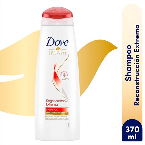 Shampoo Dove Regeneración Extrema, Cabello Extremadamente Dañado - 370ml